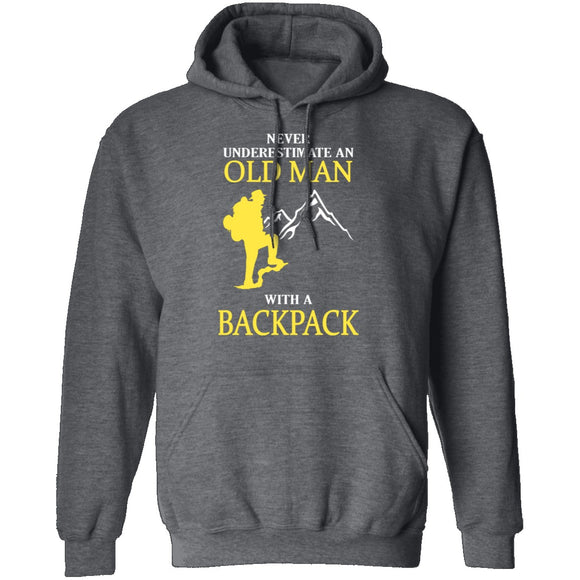 Old Man With A Backpack T-Shirt CustomCat