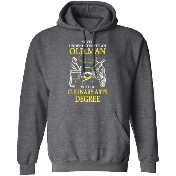 Old Man With A Culinary Arts Degree T-Shirt CustomCat