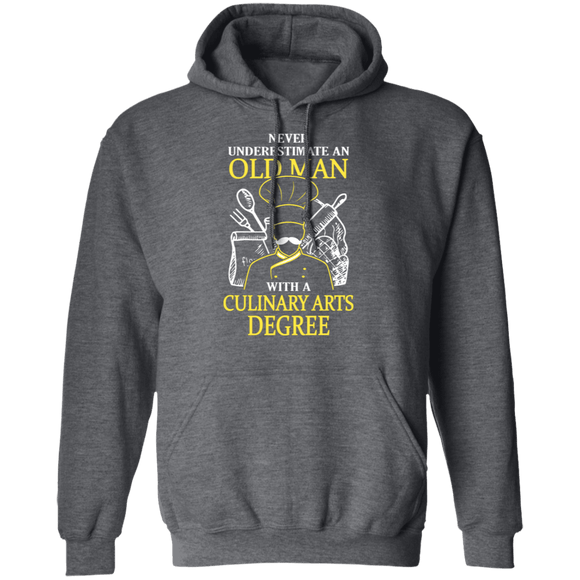 Old Man With A Culinary Arts Degree T-Shirt CustomCat