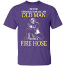 Old Man With A Fire Hose T-Shirt CustomCat