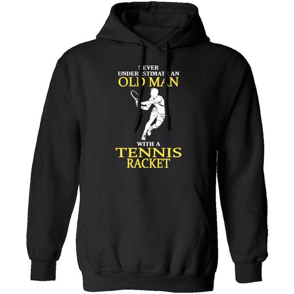 Old Man With A Tennis Racket T-Shirt CustomCat