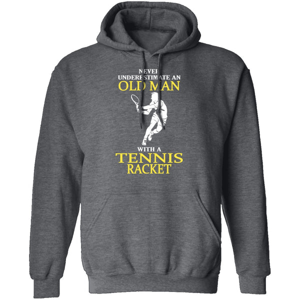 Old Man With A Tennis Racket T-Shirt CustomCat