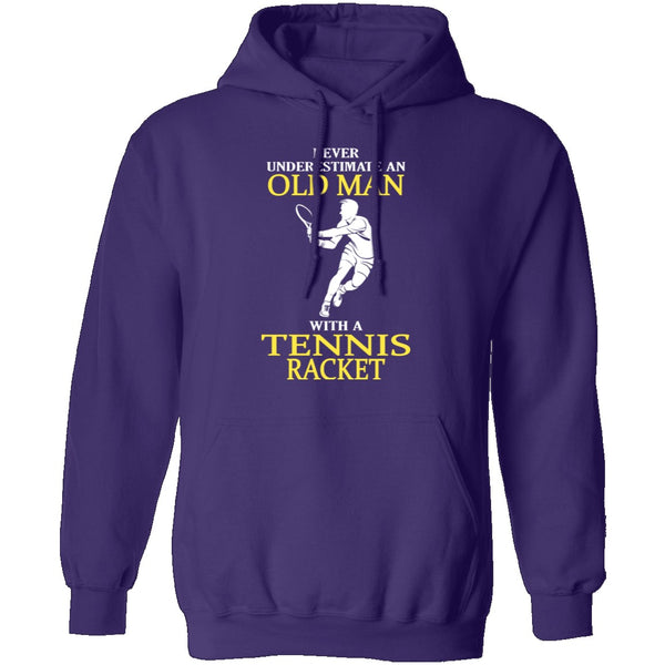 Old Man With A Tennis Racket T-Shirt CustomCat