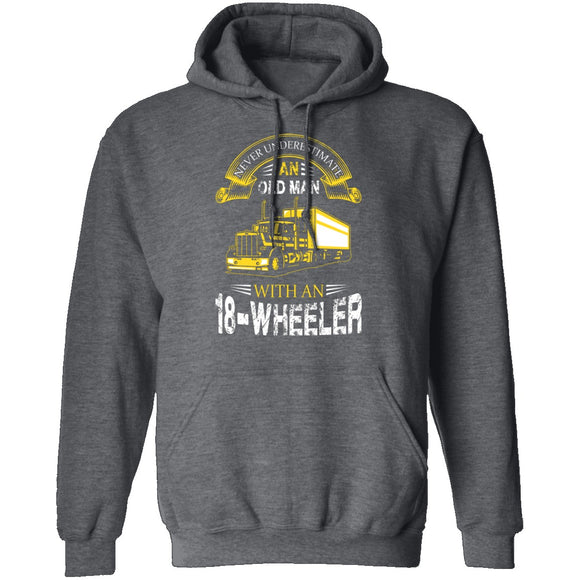 Old Man With An 18-Wheeler T-Shirt CustomCat