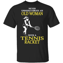 Old Woman With A Tennis Racket T-Shirt