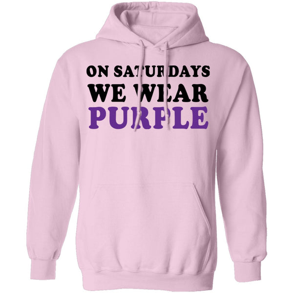 On Saturdays We Wear Purple T-Shirt CustomCat