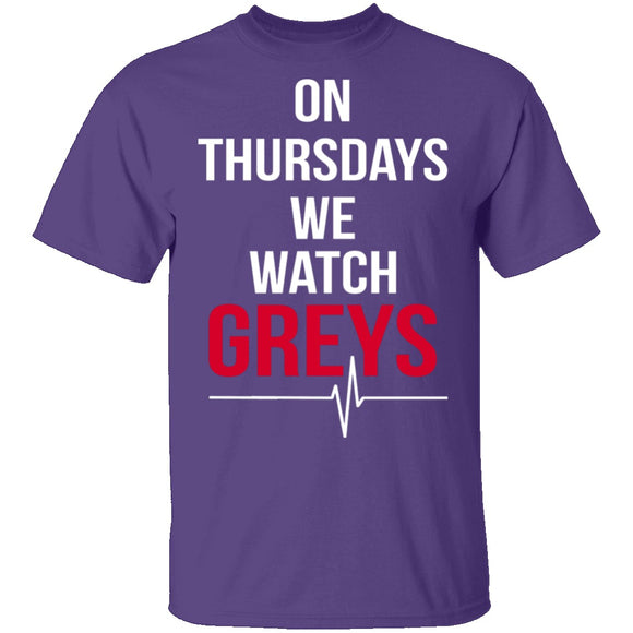 On Thursdays We Watch Grey's T-Shirt CustomCat