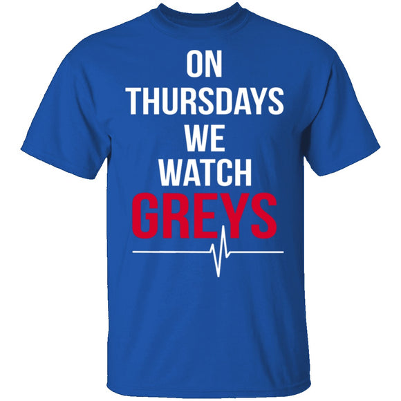 On Thursdays We Watch Grey's T-Shirt CustomCat
