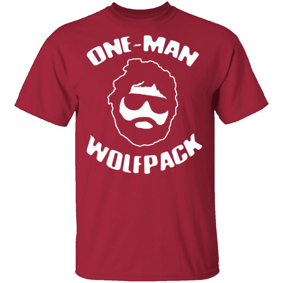 One Man Wolfpack T-Shirt CustomCat