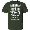 Patrolled By Crazy Goat Lady T-Shirt CustomCat