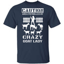 Patrolled By Crazy Goat Lady T-Shirt CustomCat