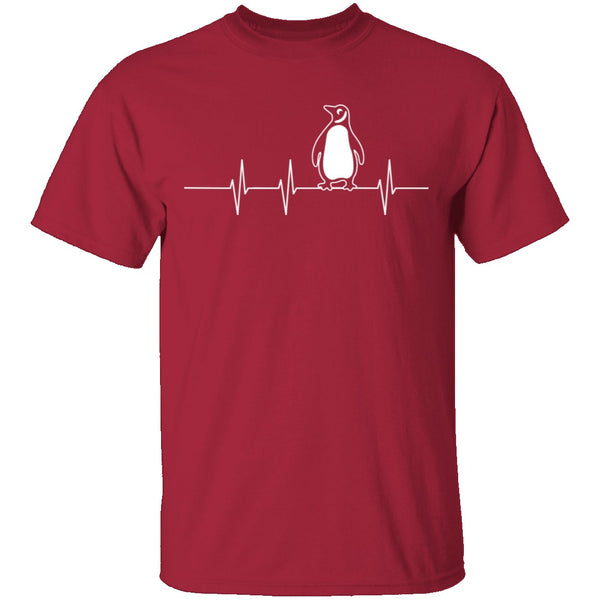 Penguin Heartbeat T-Shirt CustomCat