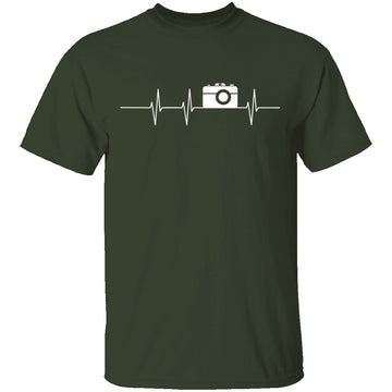 Photographer Heartbeat T-Shirt CustomCat