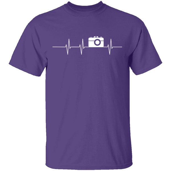 Photographer Heartbeat T-Shirt CustomCat