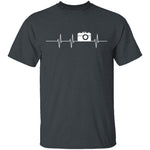 Photographer Heartbeat T-Shirt CustomCat