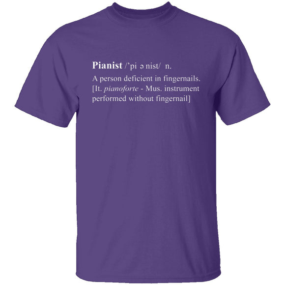 Pianist Definition T-Shirt CustomCat