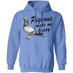 Pigeons Make Me Happy T-Shirt CustomCat