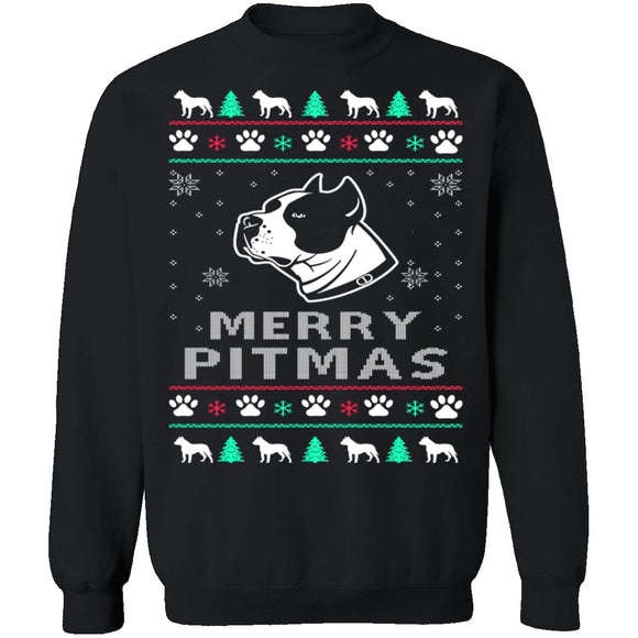 Pitbull Ugly Christmas Sweater CustomCat