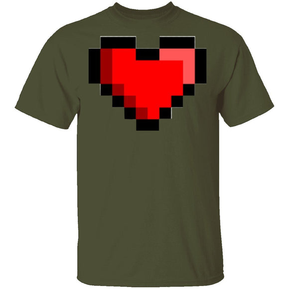 Pixel Heart T-Shirt CustomCat