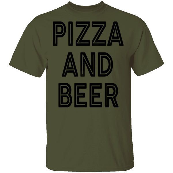 Pizza And Beer T-Shirt CustomCat