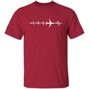 Plane Heartbeat T-Shirt CustomCat