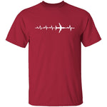 Plane Heartbeat T-Shirt CustomCat