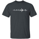 Plane Heartbeat T-Shirt CustomCat