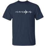Plane Heartbeat T-Shirt CustomCat
