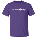 Plane Heartbeat T-Shirt CustomCat