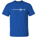 Plane Heartbeat T-Shirt CustomCat