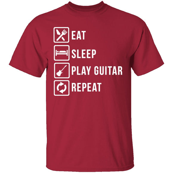 Play Guitar Repeat T-Shirt CustomCat