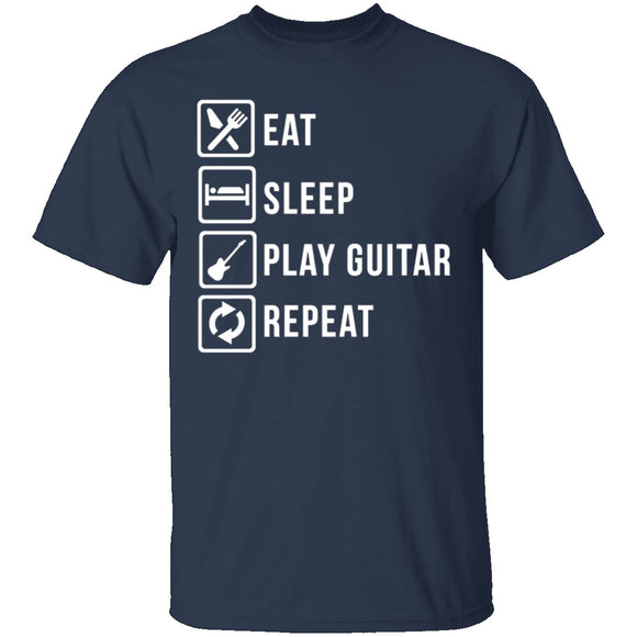 Play Guitar Repeat T-Shirt CustomCat