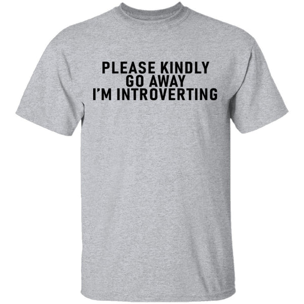 Please Kindly Go Away I'm Introverting T-Shirt CustomCat
