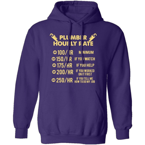 Plumber Hourly Rate T-Shirt CustomCat