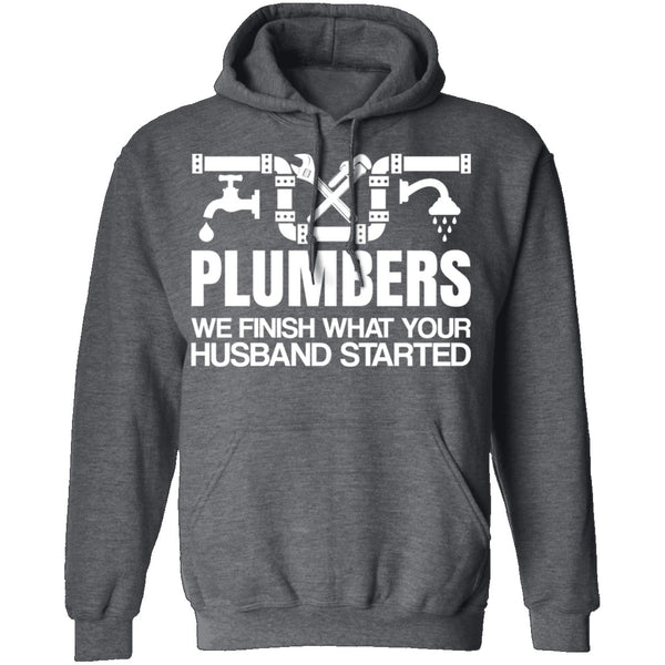 Plumbers Finish T-Shirt CustomCat