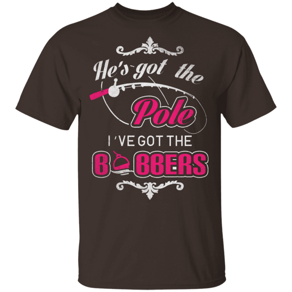 Pole And Bobbers T-Shirt CustomCat