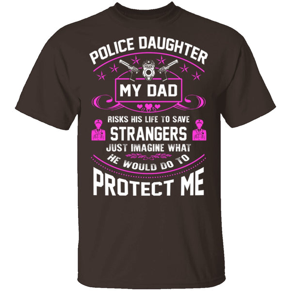 Police Daughter T-Shirt CustomCat