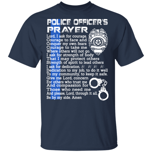 Police Officers Prayer T-Shirt CustomCat
