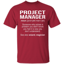 Project Manager Definition T-Shirt CustomCat
