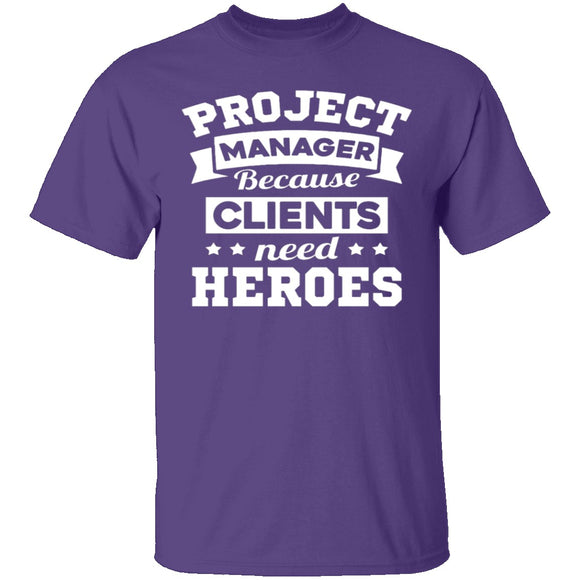 Project Manager Heroes T-Shirt CustomCat
