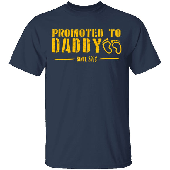 Promoted to Daddy T-Shirt CustomCat