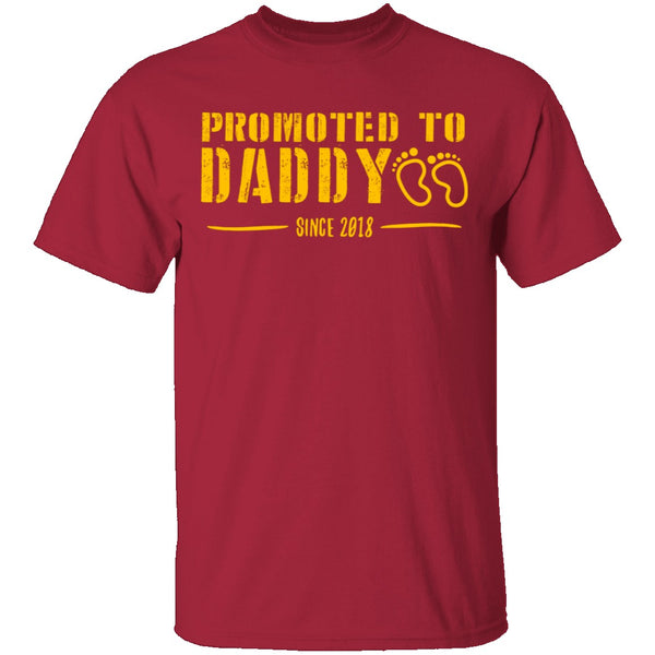Promoted to Daddy T-Shirt CustomCat