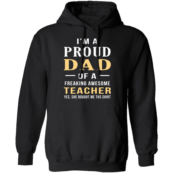 Proud Dad Of An Awesome Teacher T-Shirt CustomCat