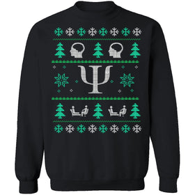 Psychologist Ugly Christmas Sweater CustomCat
