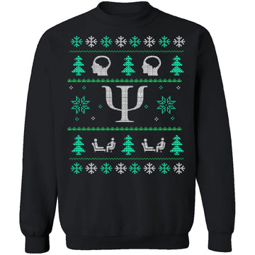 Psychologist Ugly Christmas Sweater CustomCat