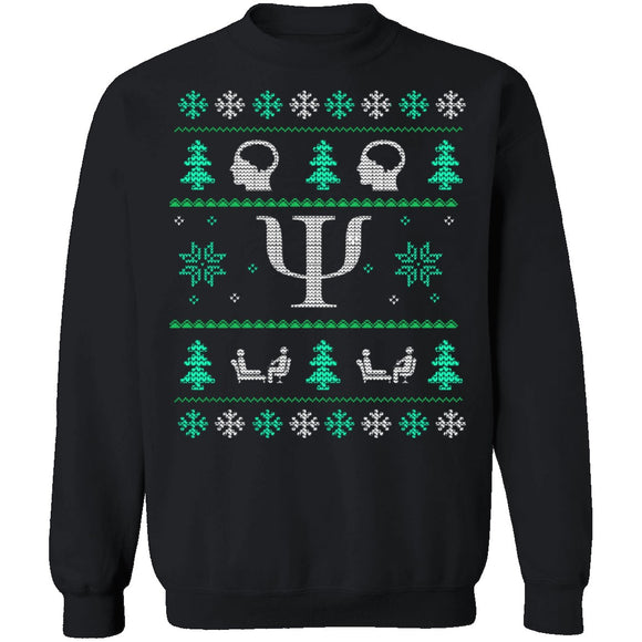 Psychologist Ugly Christmas Sweater CustomCat