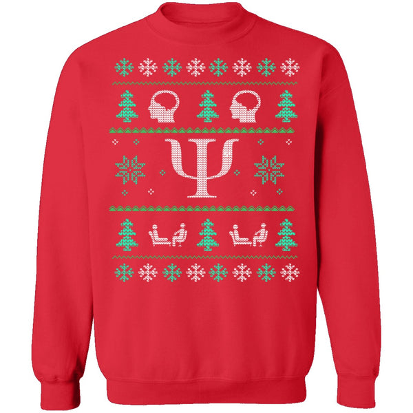 Psychologist Ugly Christmas Sweater CustomCat