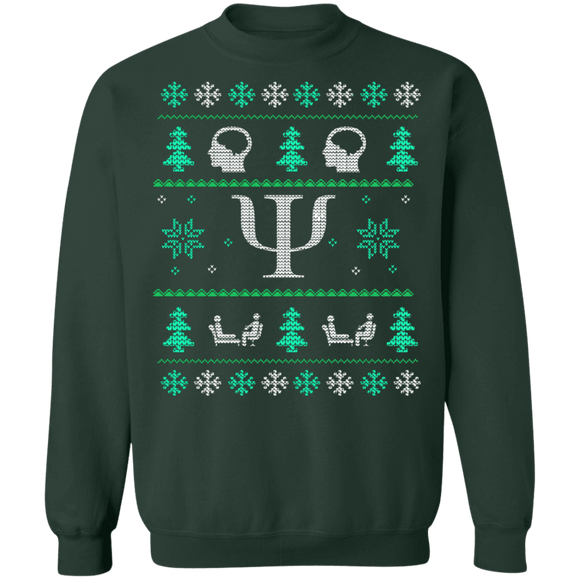 Psychologist Ugly Christmas Sweater CustomCat