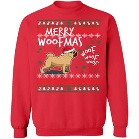 Pug Merry Woofmas Ugly Christmas Sweater CustomCat