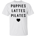 Puppies Lattes Pilates T-Shirt CustomCat